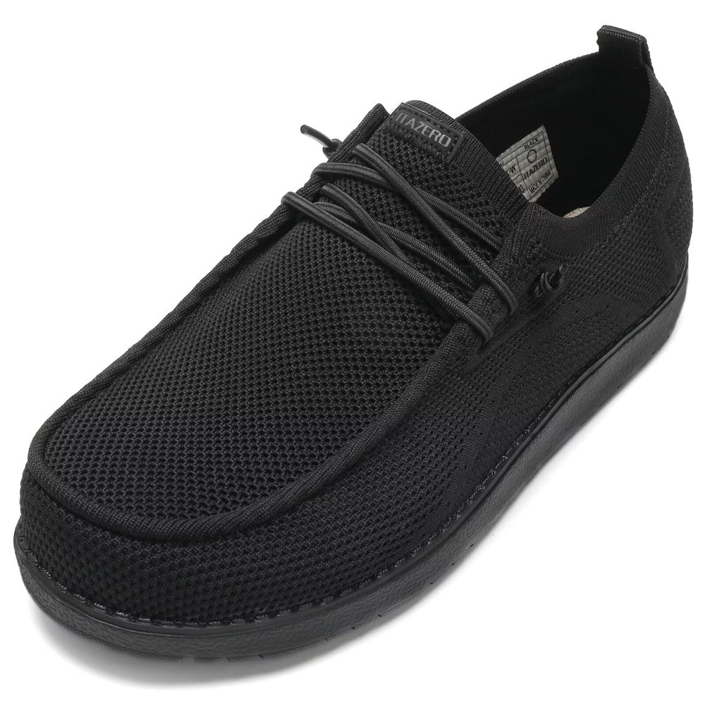 ITAZERO Men's Extra Wide Shoes Orthopedic Diabetic Slip-On 4E Walking Shoes with Arch Support Plantar Fasciitis Breathable Wide Feet (Black 10.5)