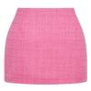 IDEALSANXUN Plaid Skirts for Women Trendy Fall Winter High Waist Bodycon Pencil Wool Mini Skirt(Tweed Pink, XS) view 2