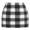 IDEALSANXUN Plaid Skirts for Women Fall Winter High Waist Bodycon Pencil Wool Mini Skirt(Black New, L) view 2