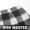 IDEALSANXUN Plaid Skirts for Women Fall Winter High Waist Bodycon Pencil Wool Mini Skirt(Black New, L) view 3