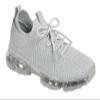 Forever Link Womens Air Cushion Fashion Sneakers Breathable Lightweight Walking Shoes,Silver Grey,7.5 view 1