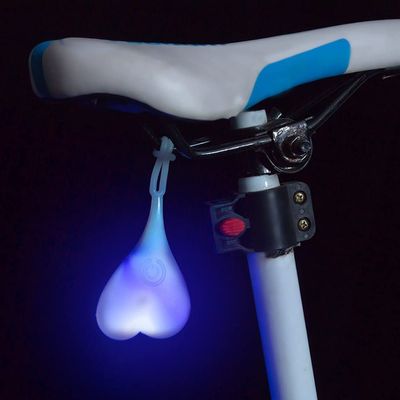 Bike Tail Ball Bike Light,Creative Silicone Cycling Night Safety Warning Light,Bicycle Seat Back Egg Signal Lamp,Waterproof LED Night Essential Light,Mountain and Road Bike Rear Light (Blue)