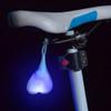Bike Tail Ball Bike Light,Creative Silicone Cycling Night Safety Warning Light,Bicycle Seat Back Egg Signal Lamp,Waterproof LED Night Essential Light,Mountain and Road Bike Rear Light (Blue) view 1