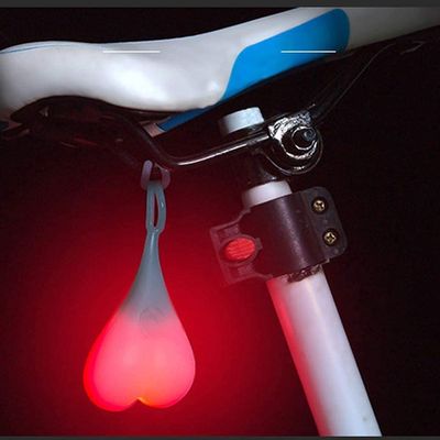 Bike Tail Ball Bike Light,Creative Silicone Cycling Night Safety Warning Light,Bicycle Seat Back Egg Signal Lamp,Waterproof LED Night Essential Light,Mountain and Road Bike Rear Light (Red)