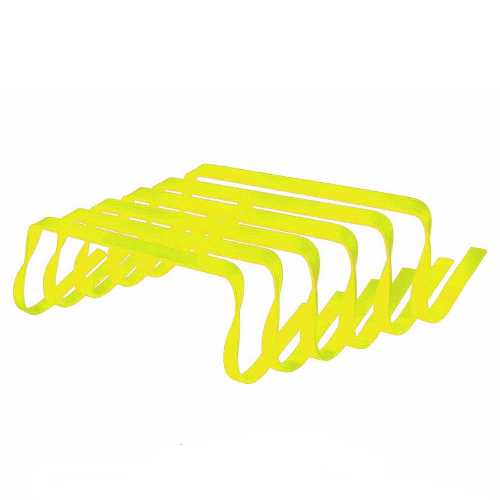 Winning Beast Set of 6 Flexible Flat Step Agility Hurdle by Martini Sport - 9 inches - Yellow