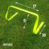 Winning Beast Set of 6 Flexible Flat Step Agility Hurdle by Martini Sport - 9 inches - Yellow view 2