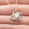 Love Knot Rose Gold Necklace Luxury Box Halmeoni Grandma Necklace Halmeoni Grandmother Jewelry Gift Idea to Halmeoni from Grandkids Grandchildres view 3