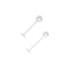 14g Clear Bioflex Flat Back Nose Ring Stud Retainer Body Piercing Jewelry Glow In The Dark 16mm 5/8" Flatback Long Retainer Labret Monroe view 1