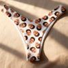 Custom photo bikini thong Personalized Thong bikini With Your Words, Bikini personalizado con tu foto o texto (US, Alpha, X-Small, Regular, Regular) White view 2