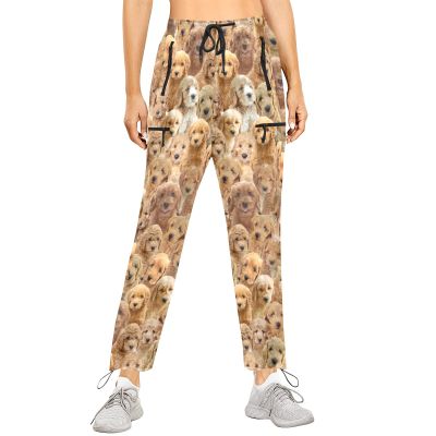 Cowcute Cute Doodle Dog Print Pants for Women Men, Yoga Sweatpants Pajamas Pjs Pants, Gift for Dogs Lover Pet Mom Dad Owner