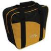 BuyBocceBalls Listing - 4 Ball (with Shoes) Aurora Soft Pack Bowling (Candlepin or Duckpin) Ball Bag - Black & Marigold view 1