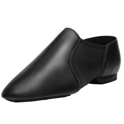 Split Sole Child Jazz Shoes Dance for Girls Boys, Black 4 Big Kid