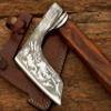 Modern Customized Handmade Forged Carbon Steel Axe| Viking Axe | Full Tang Functional Axe with Leather Sheath view 1
