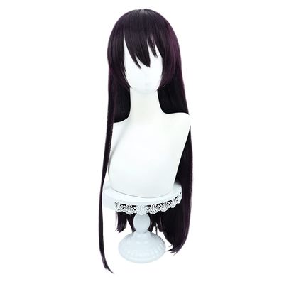 osseoca Kenmochi Toya Wig Transsexual Transgender Dark Purple Synthetic Straight Hair 80cm Lifelike Party Natural Cosplay Wigs with Bangs (DPL)