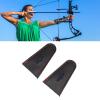 Archery Bow Tip Protector, 1 Pair Leather Bow Tip Protector Leather Bow Tip Guard for (Black) view 3