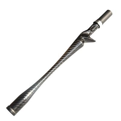 LureSport 3K Woven Carbon Unibody 35.5cm Cast Reel Seat Grip Handle Round Butt Fuji KDPS16 with Butt Cap Rod Building Component Repair DIY