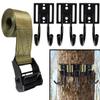 GearHill Tree Stand Gear Hanger, Comes with 3 Strong and Durable Double Tree Hooks for Hunting, with Sturdy Thick Tie Down Straps, with A Self-Locking Metal Cam Buckle, view 1