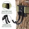 GearHill Tree Stand Gear Hanger, Comes with 3 Strong and Durable Double Tree Hooks for Hunting, with Sturdy Thick Tie Down Straps, with A Self-Locking Metal Cam Buckle, view 2