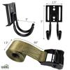 GearHill Tree Stand Gear Hanger, Comes with 3 Strong and Durable Double Tree Hooks for Hunting, with Sturdy Thick Tie Down Straps, with A Self-Locking Metal Cam Buckle, view 3