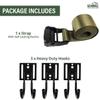 GearHill Tree Stand Gear Hanger, Comes with 3 Strong and Durable Double Tree Hooks for Hunting, with Sturdy Thick Tie Down Straps, with A Self-Locking Metal Cam Buckle, view 4