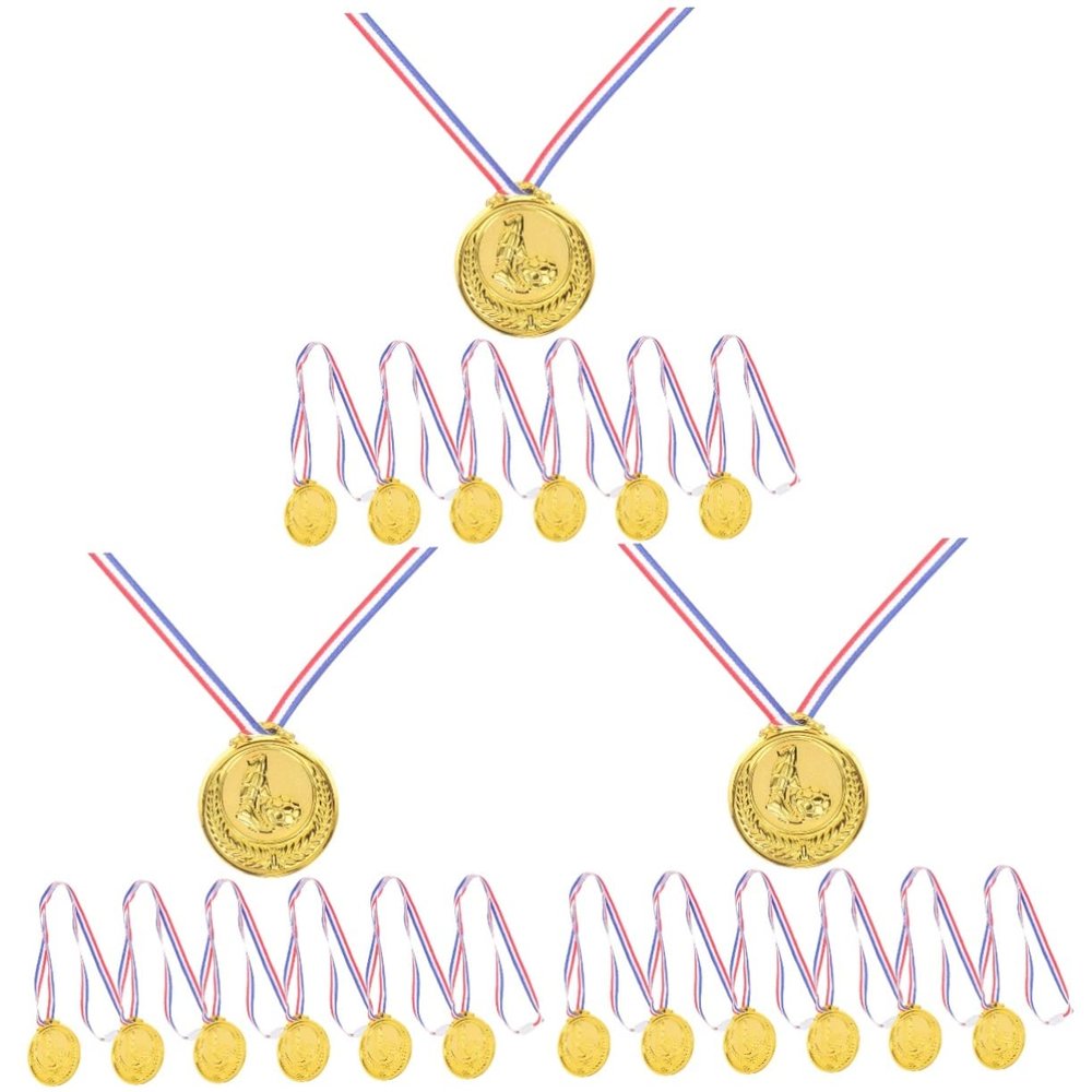 Zerodeko 18pcs Boys and Girls Sports Medals Reward Medals for Competitions Gymnastics Soccer Events and Decorative Achievement Awards
