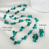 Firstmeet Long Multicolor Shell Beaded Necklace with Earrings Seashell Pendant Cultured Freshwater Pearl Handmade Boho Necklace for Women(XL-1206-Teal) view 4