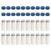 PATIKIL 9mm Pool Cue Tips Set, 20 Pair Snooker Billiard Cue Stick Tips Replacement Compatible Pool Cue Ferrules, Blue Grey view 1