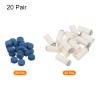 PATIKIL 9mm Pool Cue Tips Set, 20 Pair Snooker Billiard Cue Stick Tips Replacement Compatible Pool Cue Ferrules, Blue Grey view 3