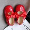 Baby Girls Mary-Jane Flat Shoes Anti-Slip Rubber Sole Infant Toddler Princess Wedding Dress Shoes Leather Shoes (Red, 15-18 Months) view 2