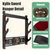 Ekkhysis Legendary Creatures Sword Wall Mount Hook Katana Holder Display Hanger for Tanto Samurai Sword Rapier Lightsaber Cosplay Blade Tanjirou Demon Slayer Weapon Stand (Kylin R3-Tier) view 3