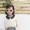 HCHES Kids Sunglasses Girl Round Flower Frame Retro Cute Sun Glasses Children Shades UV400,C2,One size view 3