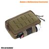 Dotacty Mini Modular Admin Pouch Tactical MOLLE Utility Tool Pouch for Chest Rig Duty Vest Battle Belt Backpack Accessory Small Dangler Bag EDC Gear Carrier IFAK Medical Kit Organizer RG view 2