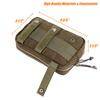 Dotacty Mini Modular Admin Pouch Tactical MOLLE Utility Tool Pouch for Chest Rig Duty Vest Battle Belt Backpack Accessory Small Dangler Bag EDC Gear Carrier IFAK Medical Kit Organizer RG view 4