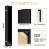 Baseball Bat Display Case Wall Mounted Vertical or Horizontal Wooden Frame w/98% UV Protection-Lock with Acrylic Single bat Transparent Door Holder Rack Cabinet Shadow Box-Single bat Black view 2