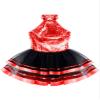JEATHA Kids Girls Shiny Sequins Dance Dress Figure Skating Sleeveless Halter Tutu Leotard Dress Dancewear Red 8 Years view 3