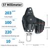 TERSMA 40mm Windrider Single/Swivel Shackle/Becket/Fairlead Cleat Ball Bearing Sailboat Block view 2
