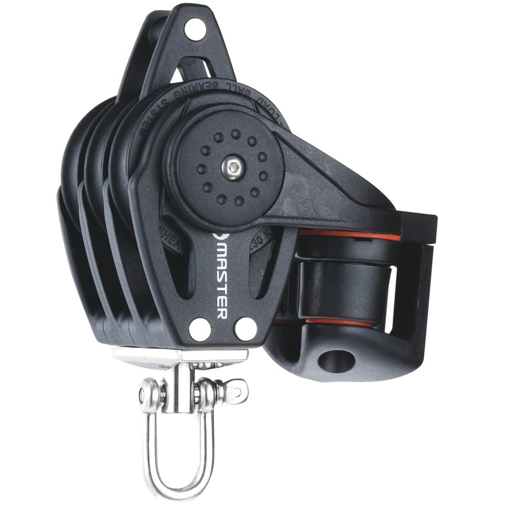 TERSMA 40mm Windrider Triple/Swivel Shackle/Becket/Angle Fairlead Cleat Ball Bearing Sailboat Block