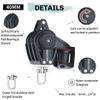 TERSMA 40mm Windrider Triple/Swivel Shackle/Becket/Angle Fairlead Cleat Ball Bearing Sailboat Block view 3