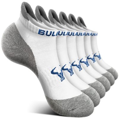 BULLIANT Mens Socks 6 Pairs-Athletic Ankle Socks Cushioned No Show For Men Running-Arch Compression Support(6Pairs,Shoes Size:Men 13-15)