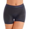 LiiYii Women's Mesh Sheer Underpants Stretch Boxer Shorts Underwear Shiny Glossy Yoga Panties Dark Grey One Size view 1