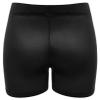 LiiYii Women's Mesh Sheer Underpants Stretch Boxer Shorts Underwear Shiny Glossy Yoga Panties Black One Size view 4