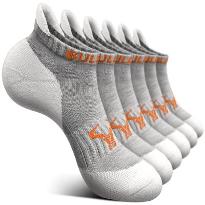 BULLIANT Men Running Socks,Active Ankle Socks No Show For Men With Cushioned Footbed Arch Support Breathable Wicking(6Pairs,Shoes Size:Men 13-15)