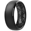 Egnaro Men's Silicone Wedding Rings: 1/4/6/7 Multipack Rubber Wedding Bands with Inner Arc Ergonomic Breathable Design for Gym/Outdoor/Gift view 1