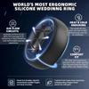 Egnaro Men's Silicone Wedding Rings: 1/4/6/7 Multipack Rubber Wedding Bands with Inner Arc Ergonomic Breathable Design for Gym/Outdoor/Gift view 2