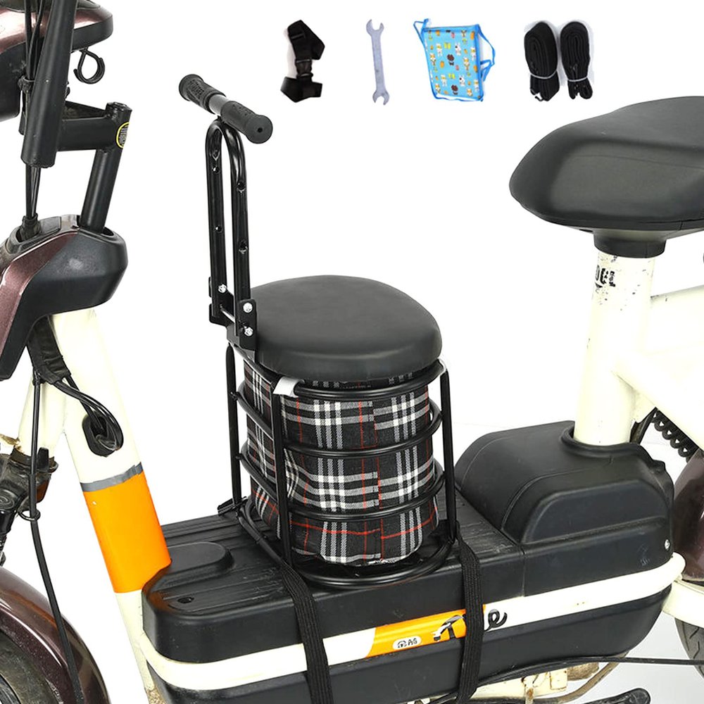Safety Children's Electric Bicycle Front Seat Electric Bike Front Baby Seat Kids Saddle, Child Safety Seat Suitable for Children from 6 Months to 7 Years Old, Easy to Disassemble Install,Set5