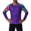 Fldy Men's Boys Elbow Padded Gladiator Goalkeeper Jersey Long Sleeves Goalie Shirt Football Soccer Jersey Tops Purple X-Large view 2