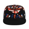 British Flags and Rose Flat Bill Brim Baseball Cap Cool Hip Hop Trucker Hat Men Women Adjustable Baseball Caps view 2