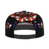 British Flags and Rose Flat Bill Brim Baseball Cap Cool Hip Hop Trucker Hat Men Women Adjustable Baseball Caps view 4
