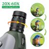 AOMEKIE 20-60x70 Spotting Scope with Adjustable Tripod,HD Dual Focus Long Range for Target Shooting Waterproof Fogproof for Bird Wildlife Watching Archery with Carrying Bag and Quick Phone Holder view 2