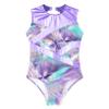 Hansber Sleeveless Gymnastics Leotard for Kids Girls Digital Printed Tank Bodysuit Ballet Dancewear Lavender 4 Years view 3